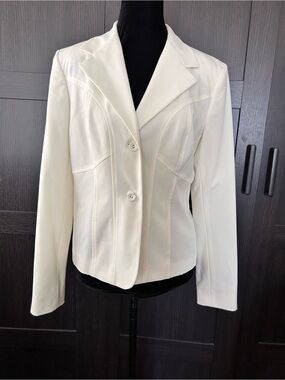 jcpenney Ivory Tailored Two-Button Blazer